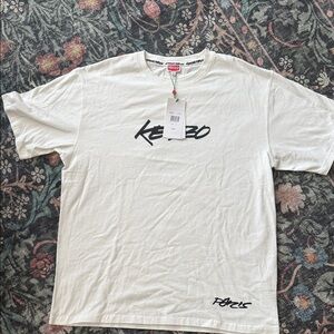 Kenzo Cream Logo Short Sleeve Tee
